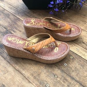 NEW!! SAM EDELMAN Romy Cork Wedge Sandal